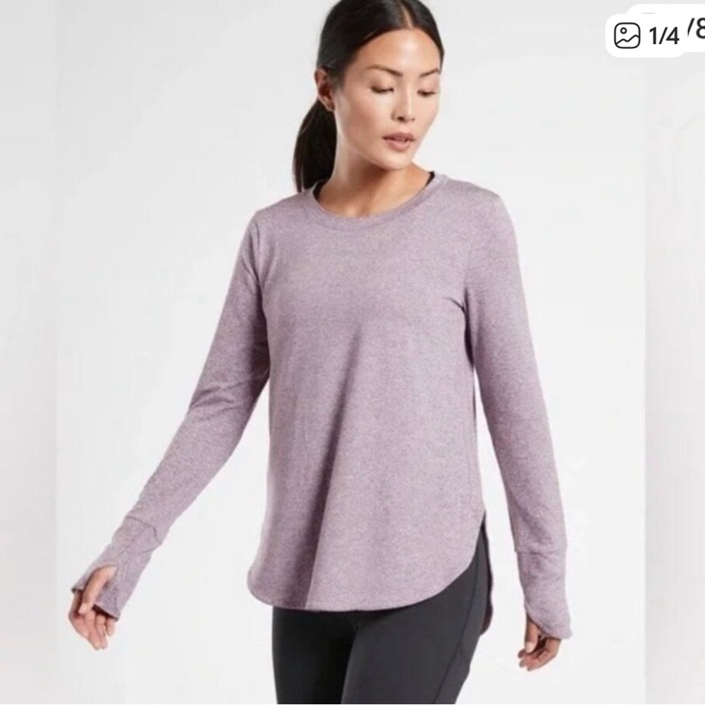 Athleta Uptempo Top - Light Heather Purple - size 1X